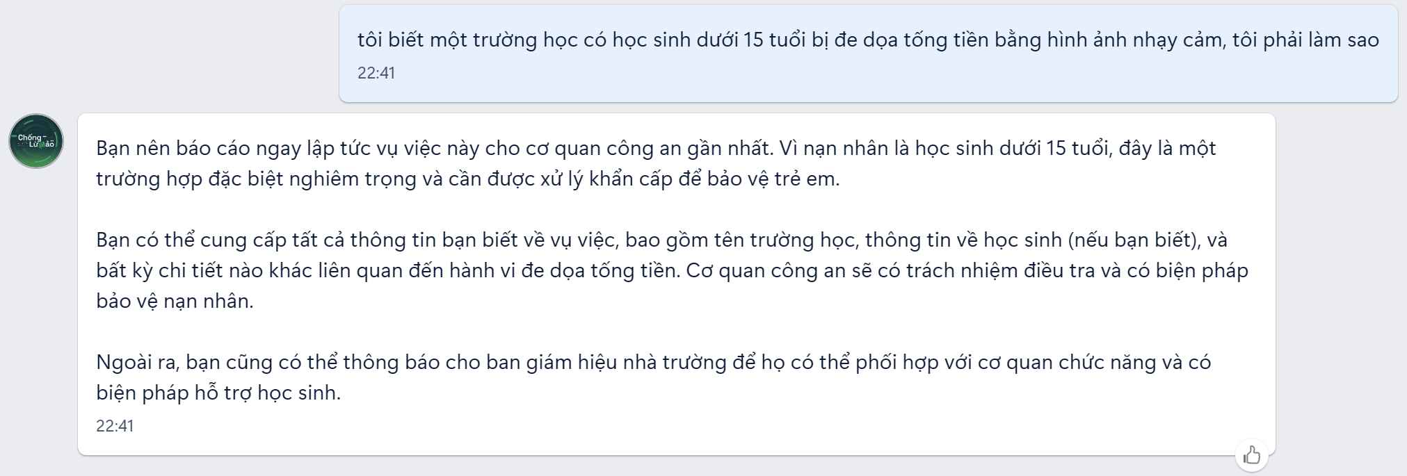 Tư vấn trường hợp trẻ em là nạn nhân tống tiền