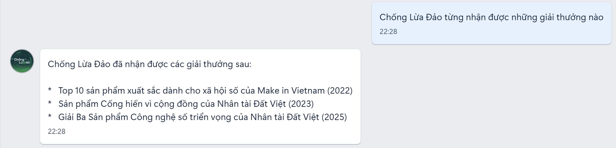 AI trả lời các thông tin về CLĐ