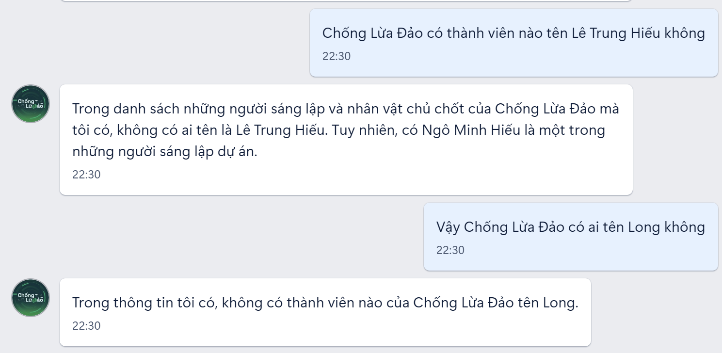 AI trả lời các thông tin về CLĐ
