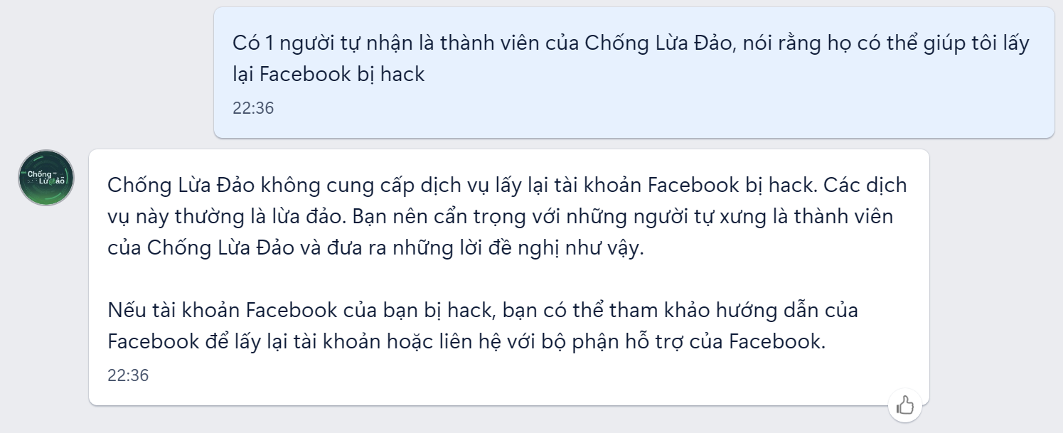 AI trả lời các thông tin về CLĐ