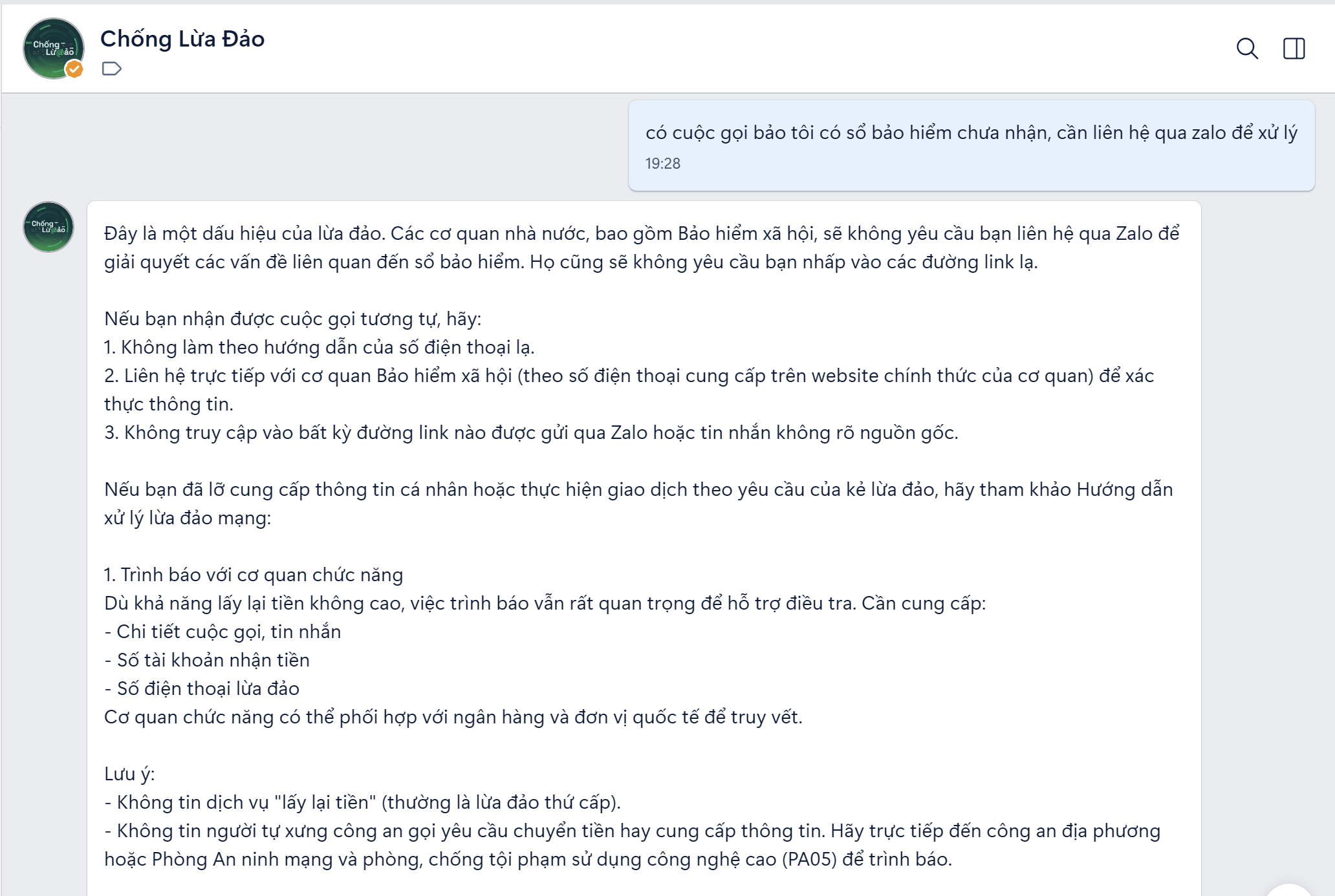 AI đưa ra nhận định về dấu hiệu lừa đảo